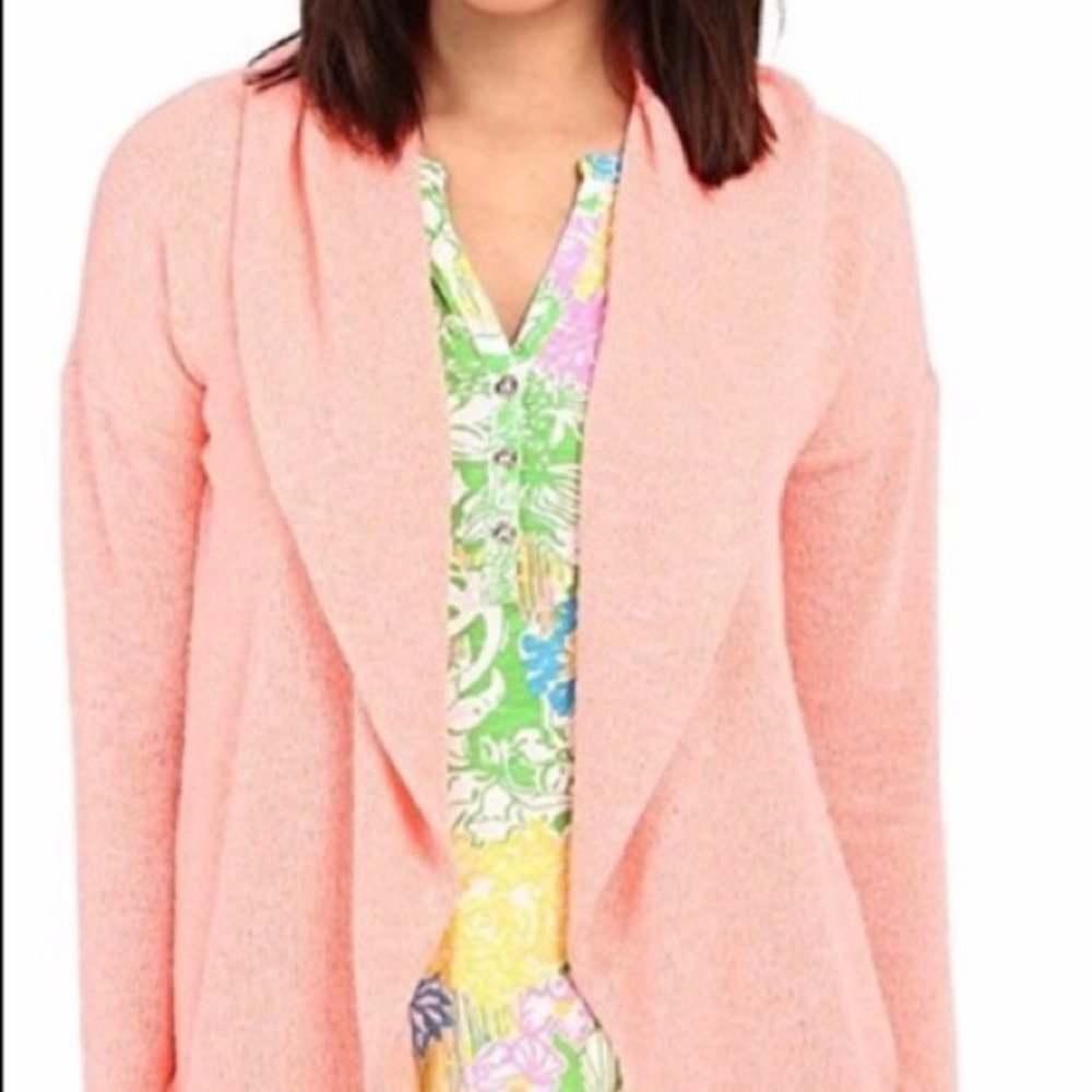 Lilly Pulitzer Coral Martha Cardigan- Size L